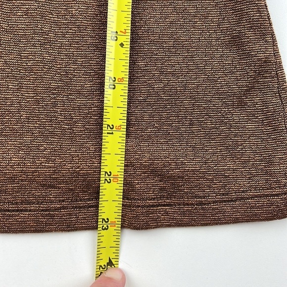 Anthropologie Michael StarsMetallic Bronze Ribbed  Tank Tops - Picture 5 of 7